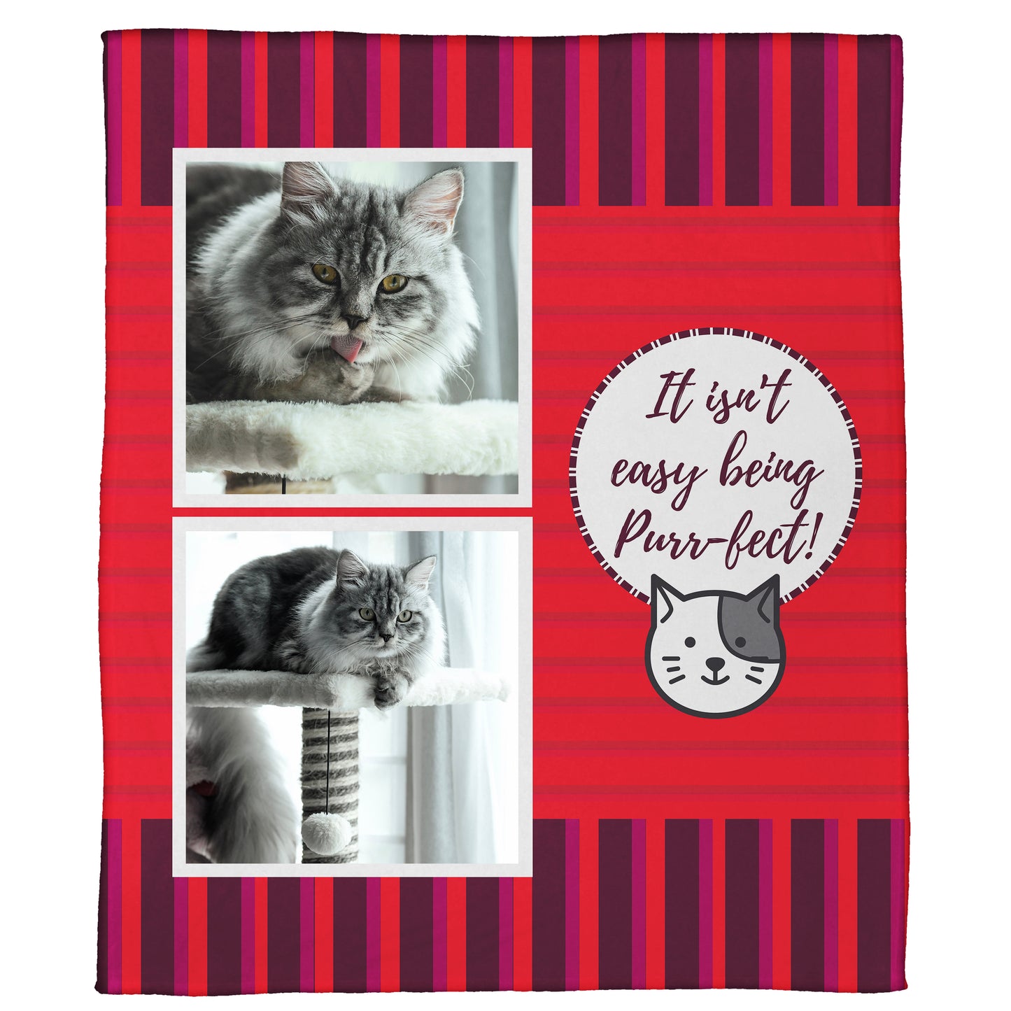 It's Not Easy Being Purr-fect: A Pet Plush Throw In Pink (50” x 60”)