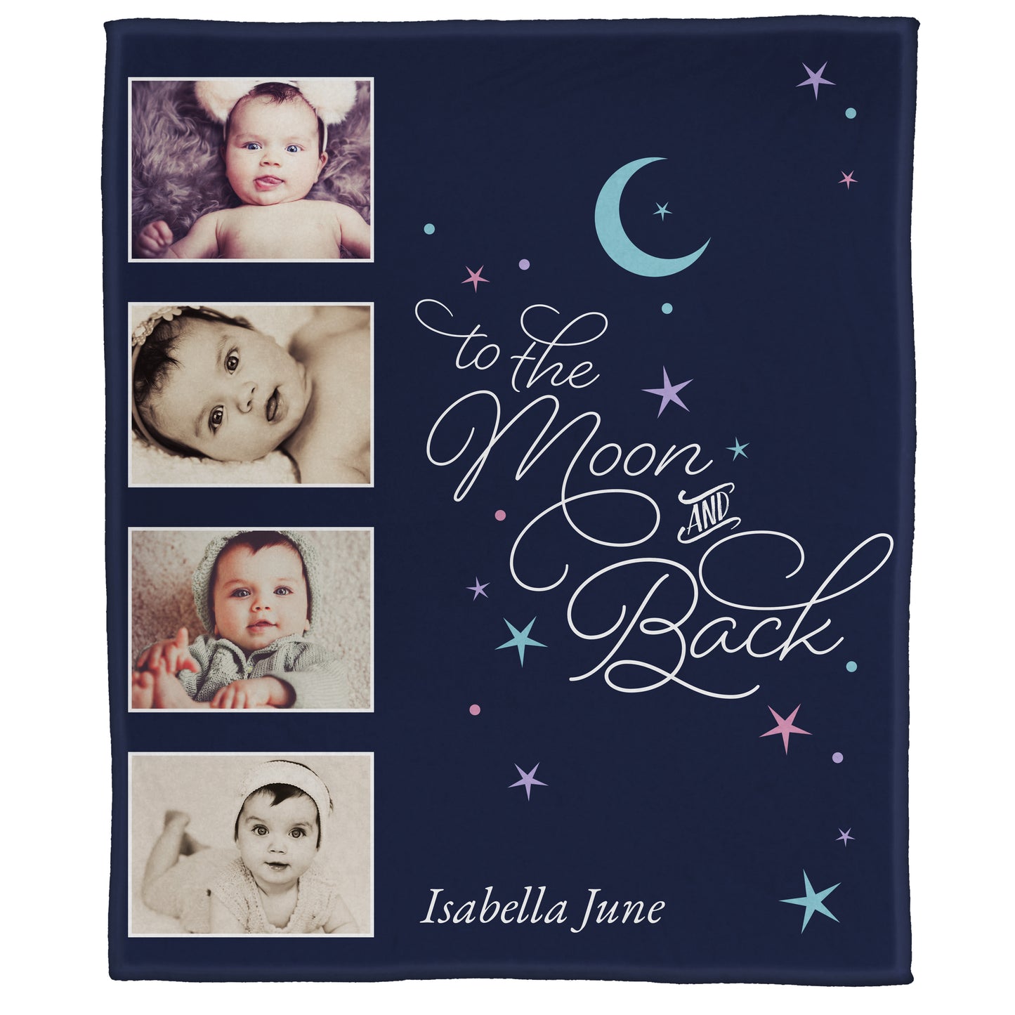 To The Moon & Back - Baby Throw Blanket (50” x 60”)