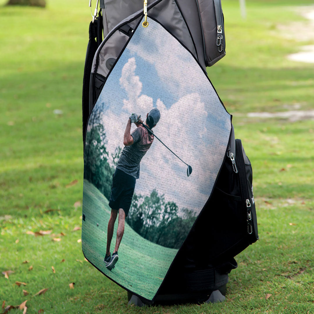 Design Your Own - Microfiber Waffle Golf Towel  (16” x 26”)
