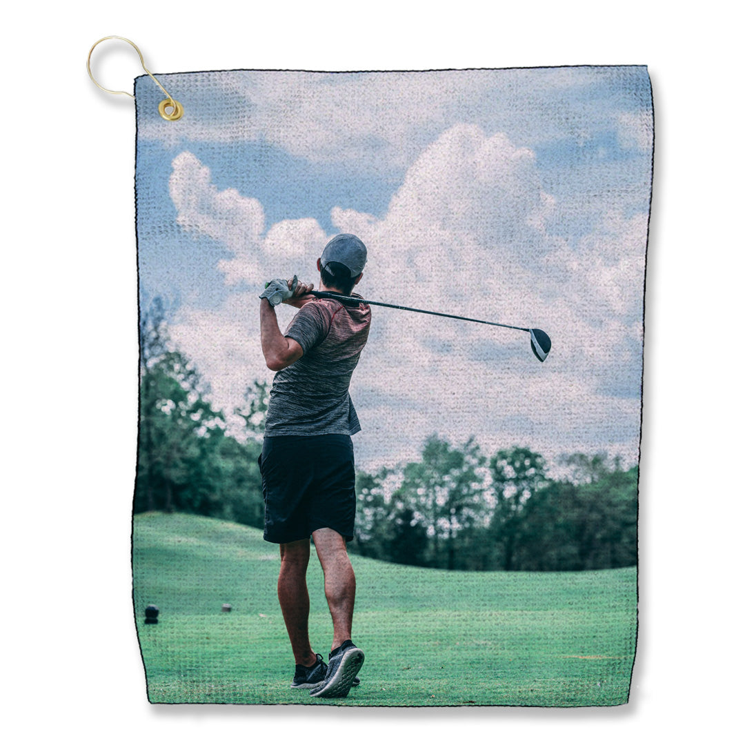 Design Your Own - Microfiber Waffle Small Golf Towel (15” x 18”)