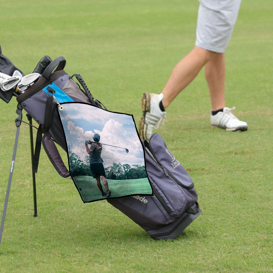 Design Your Own - Microfiber Waffle Small Golf Towel (15” x 18”)