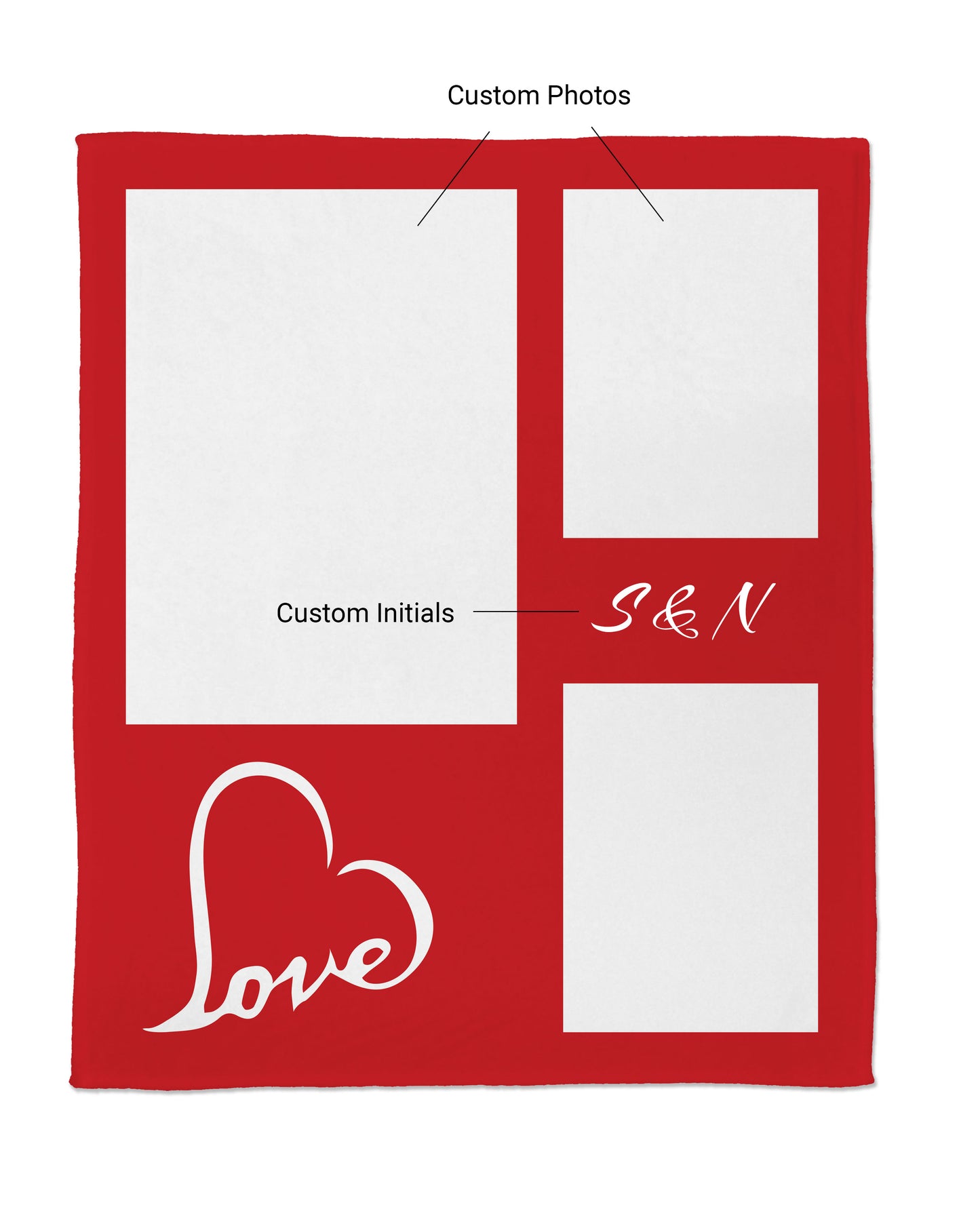 3 Photo Love Blanket