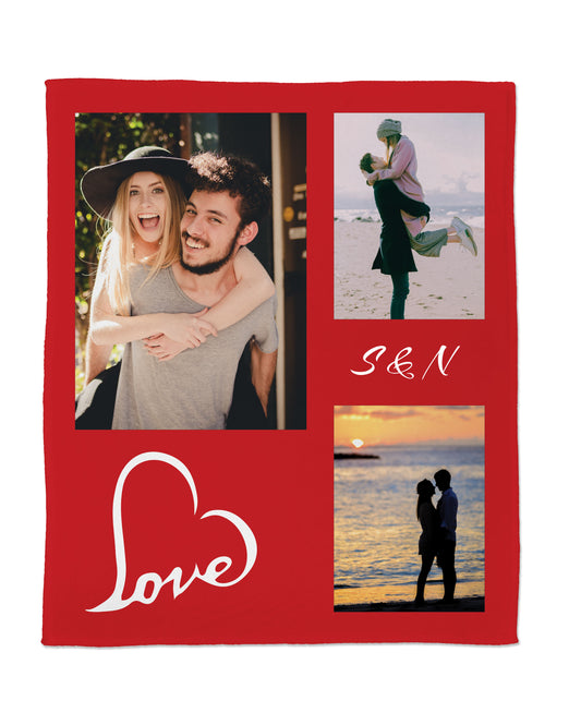 3 Photo Love Blanket
