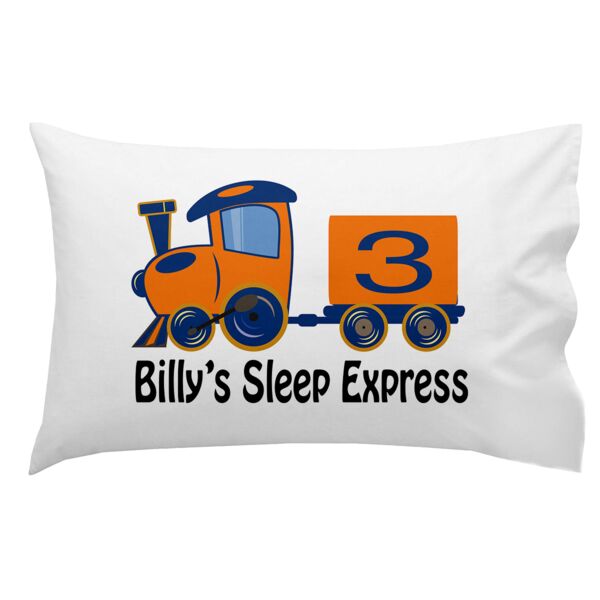 Monogrammed Train Pillowcase 30" x 20" Thumbnail