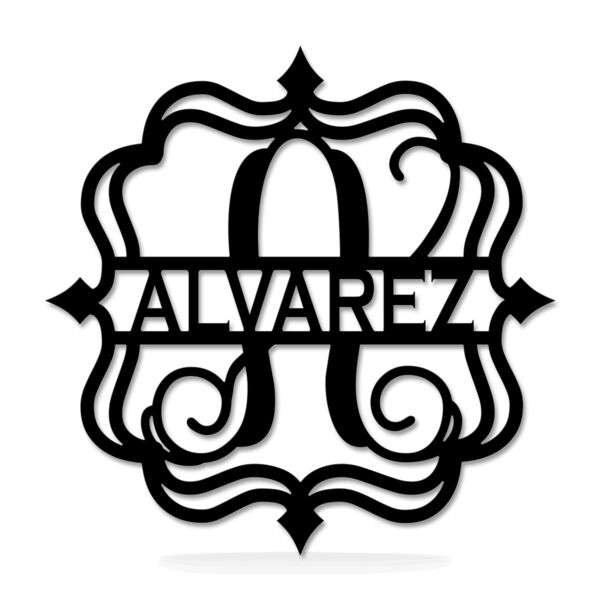 NEW!!! Framed Metal Monogram with Name - 14" Thumbnail