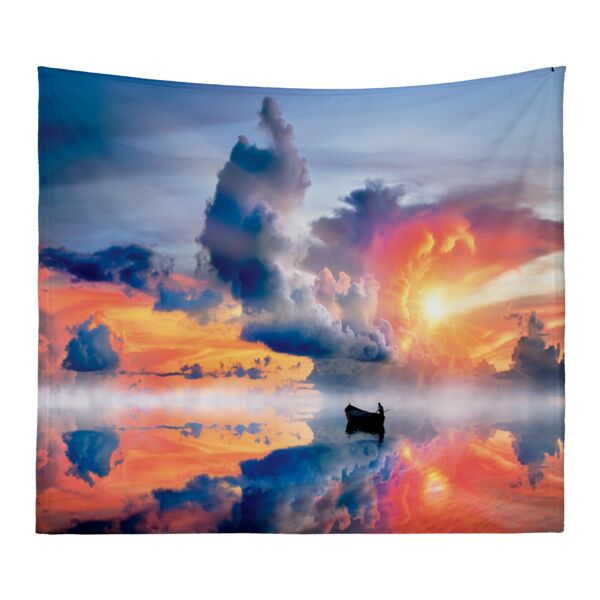 Personalized Photo Collage Sunset Microfiber Wall Tapestry - 60" x 50" Thumbnail