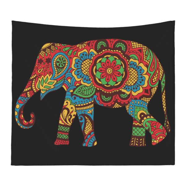 NEW!!! Hamsa Elephant Microfiber Wall Tapestries - 60" x 50" Thumbnail