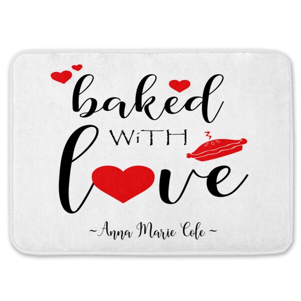 NEW!!! Personalized Monogrammed Baked with Love Kitchen Floor Mat 27" x 18" Thumbnail