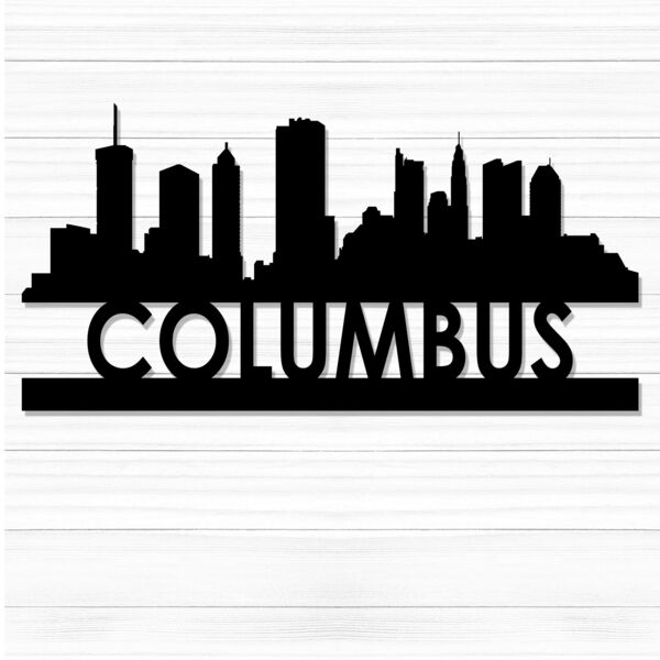 CityScape Metal Cutout 24" Wide -  Columbus Thumbnail