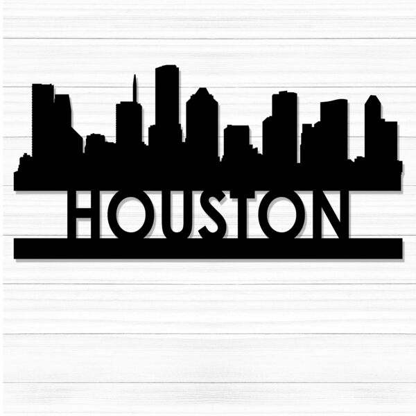 CityScape Metal Cutout 24" Wide - Houston Thumbnail