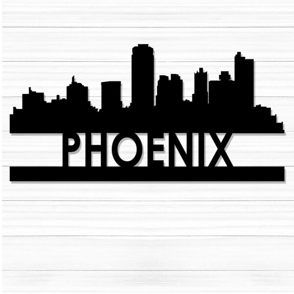 CityScape Metal Cutout 24" Wide - Phoenix Thumbnail
