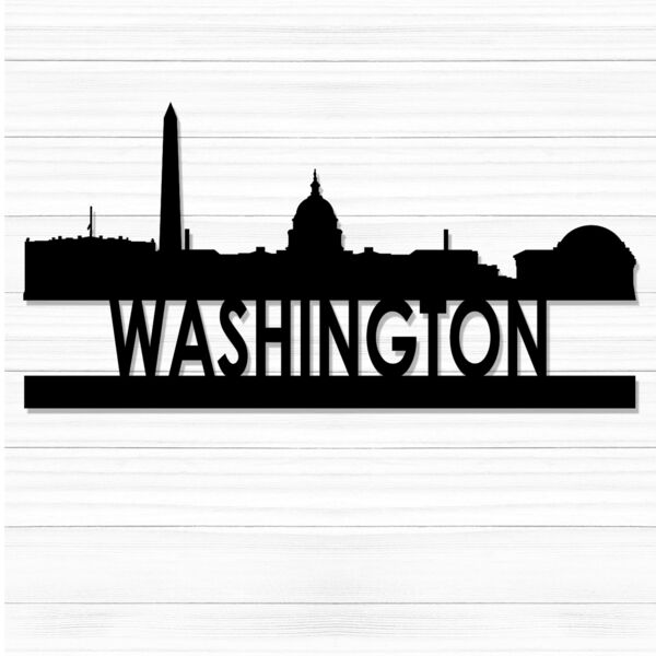 CityScape Metal Cutout 48" Wide -  Washington Thumbnail