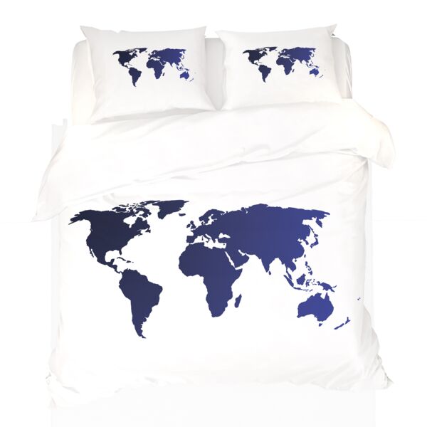 NEW!!! Personalized World Map Duvet Cover - Queen (Pillowcases sold Separately) Thumbnail