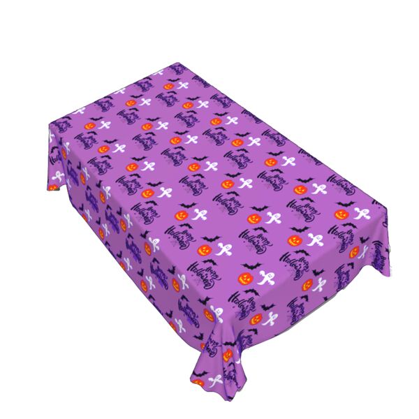Personalized Halloween Pattern Table Cover - 6ft (88" x 132") Thumbnail