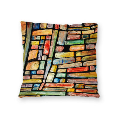 Painted Books - Throw Pillow Thumbnail