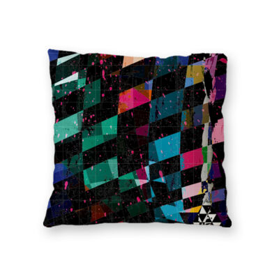 Painted Checkers - Throw Pillow Thumbnail