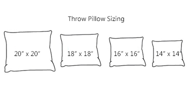 average sofa cushion size home design ideas 2019 decorative pillow size chart